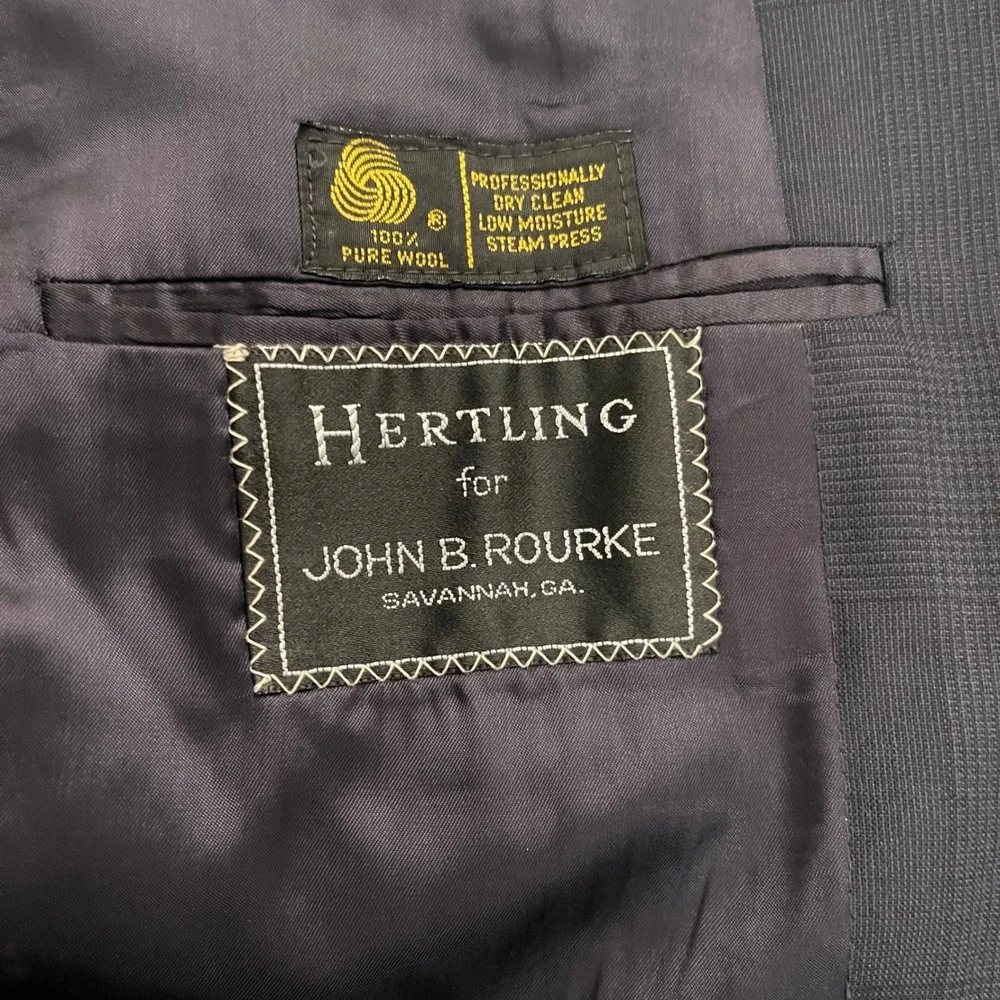 Hertling Blazer Sport Coat Two Button Wool Plaid Career Jacket Size?*check pics*